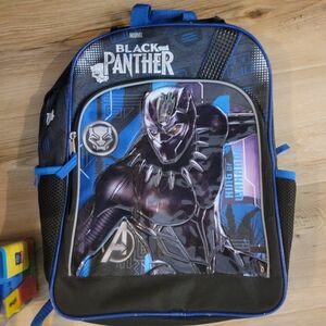 Black Panther Backpack with Blue Accents